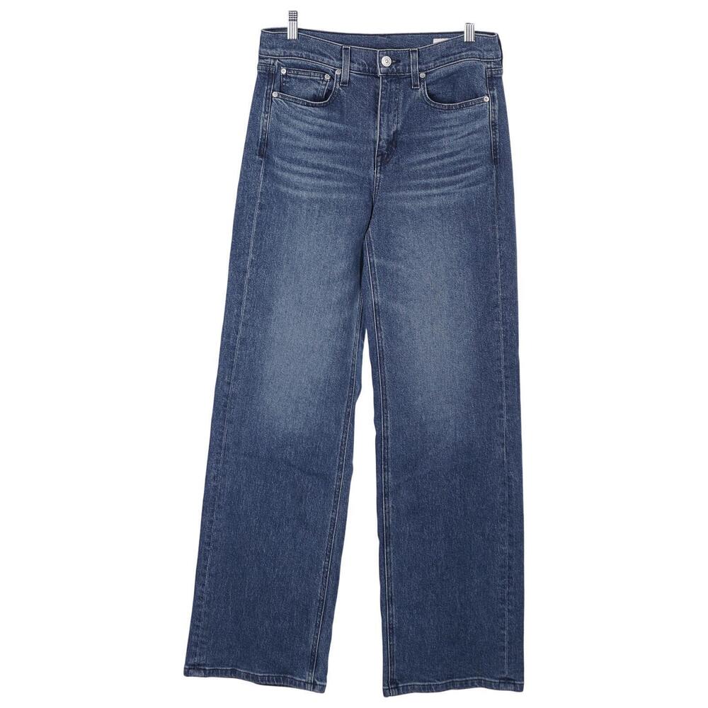 AYR The Secret Sauce Jeans 30 Blue High Rise Straight Wide Leg Stretch Denim